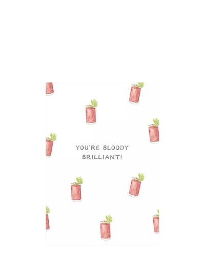 John Lewis Woodmansterne Bloody Mary Drinks Blank Greeting Card- Buy online at McGrocer