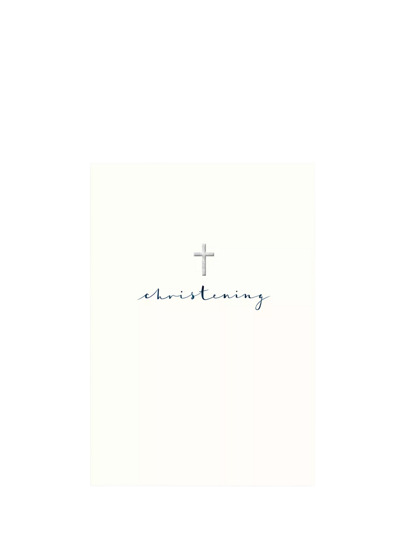 Woodmansterne Cross Christening Card, UK version