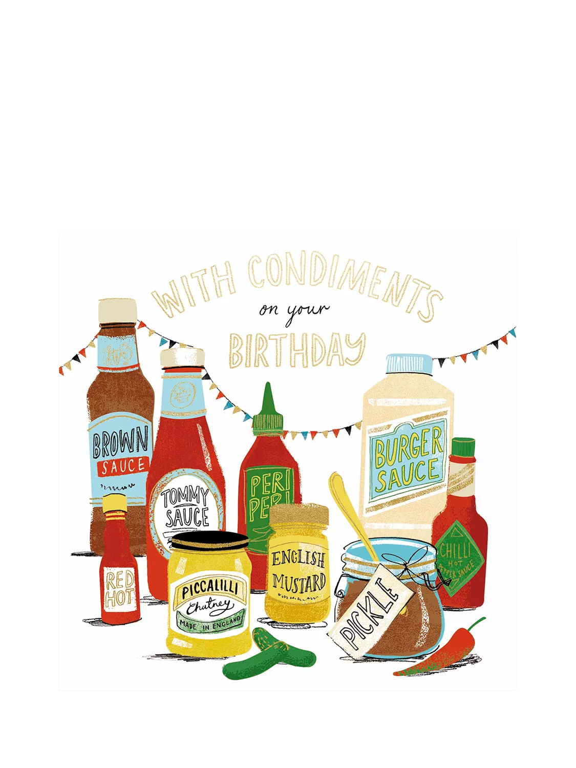 Woodmansterne condiments and sauces birthday card - British product