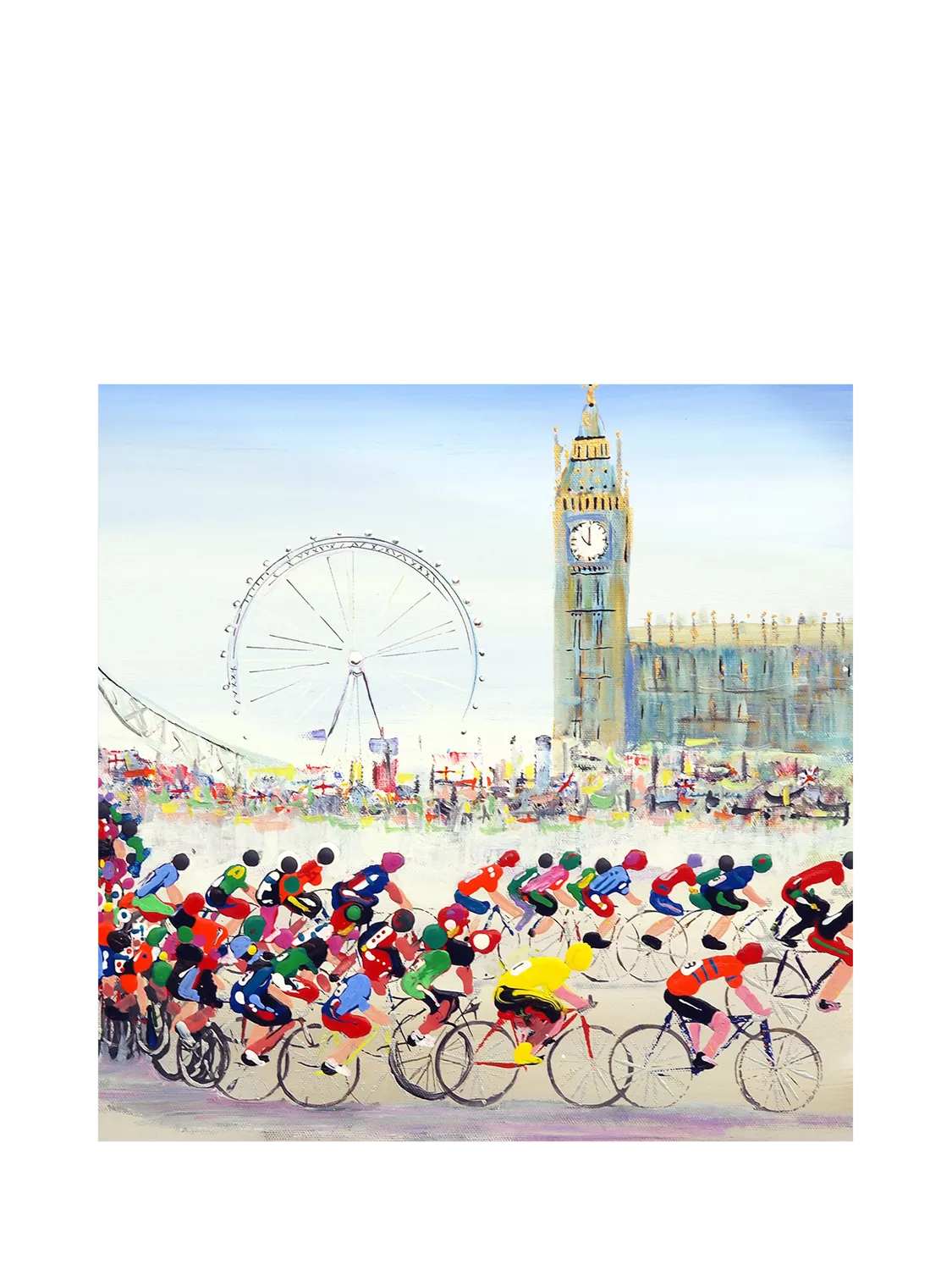 Woodmansterne cycle race through London birthday card, UK version