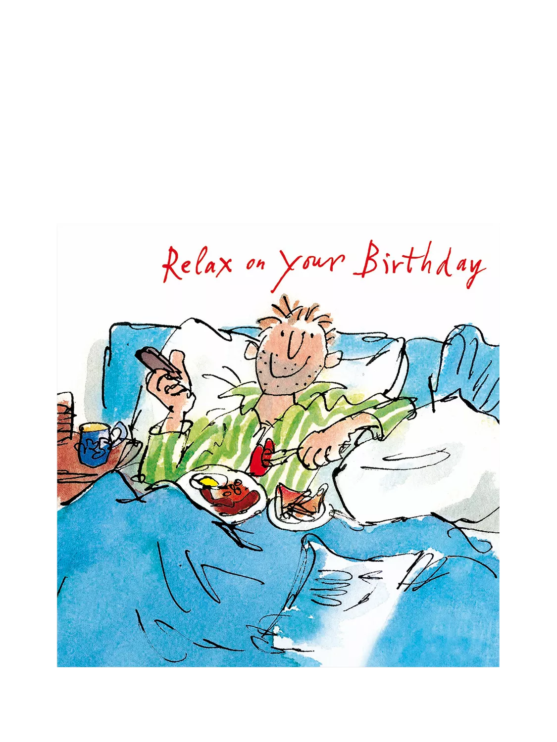 Woodmansterne Breakfast In Bed birthday card, UK version