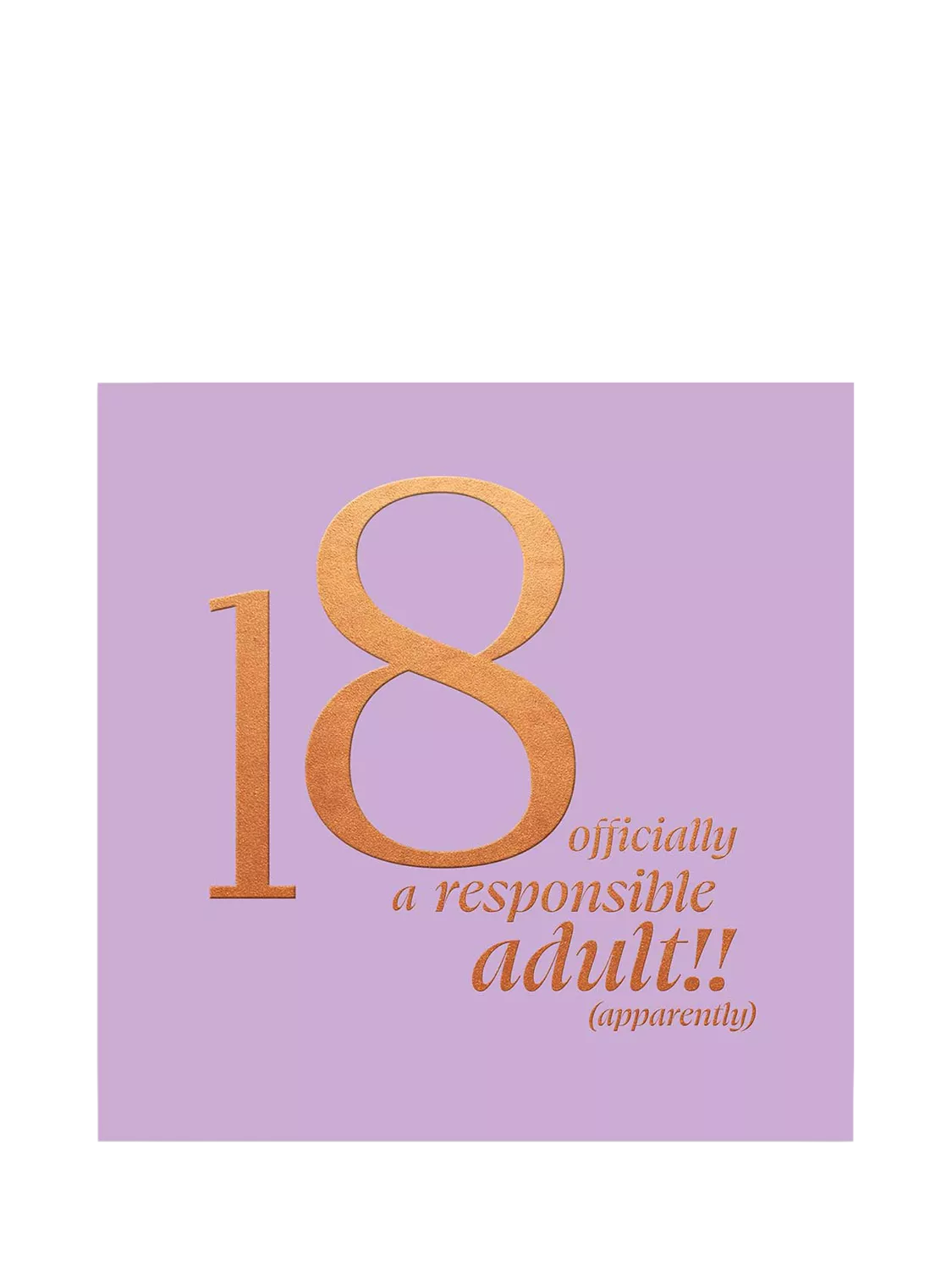 Woodmansterne 18th birthday card, imported from the UK