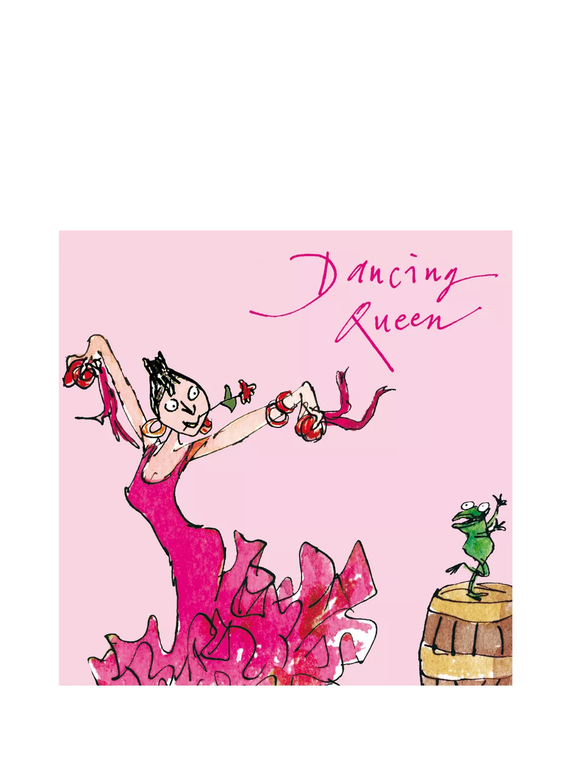 Woodmansterne Flamenco Dancer with Frog birthday card, imported from the UK
