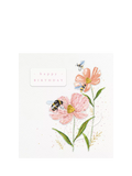 The Proper Mail Company bee and flower birthday card - British product
