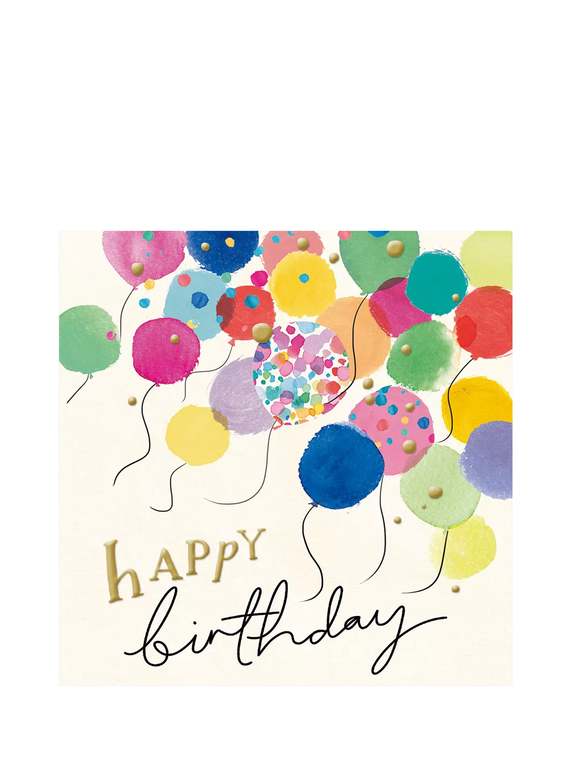 The Proper Mail Company textured balloons birthday card, imported from the UK