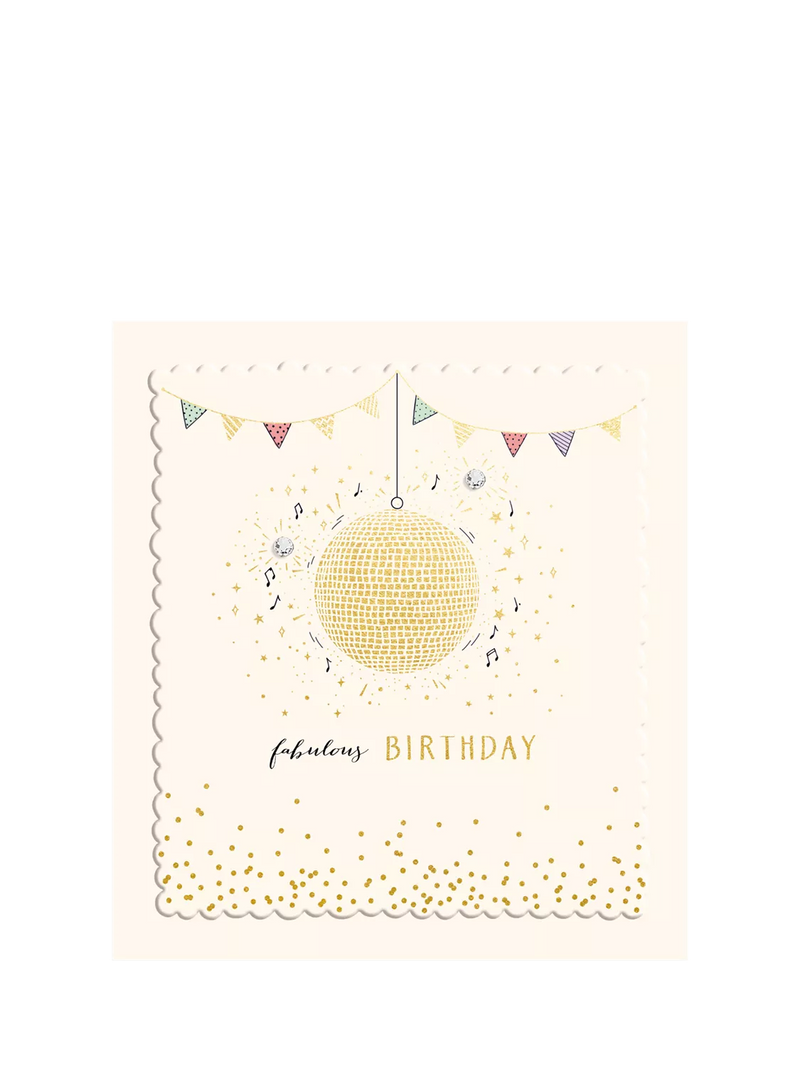The Proper Mail Company Disco Ball birthday card - British product