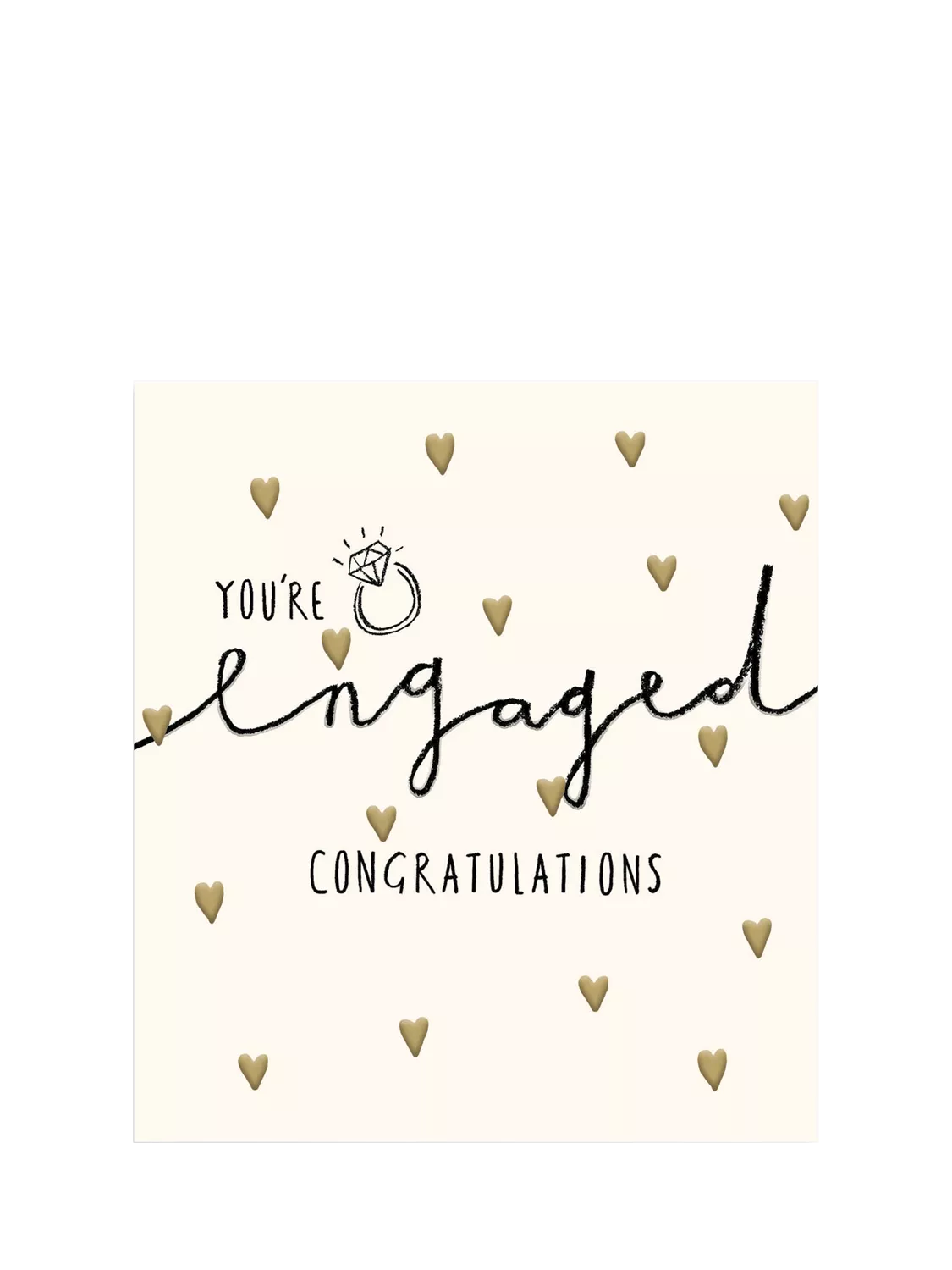 Proper Mail Company small hearts engagement card, imported from the UK
