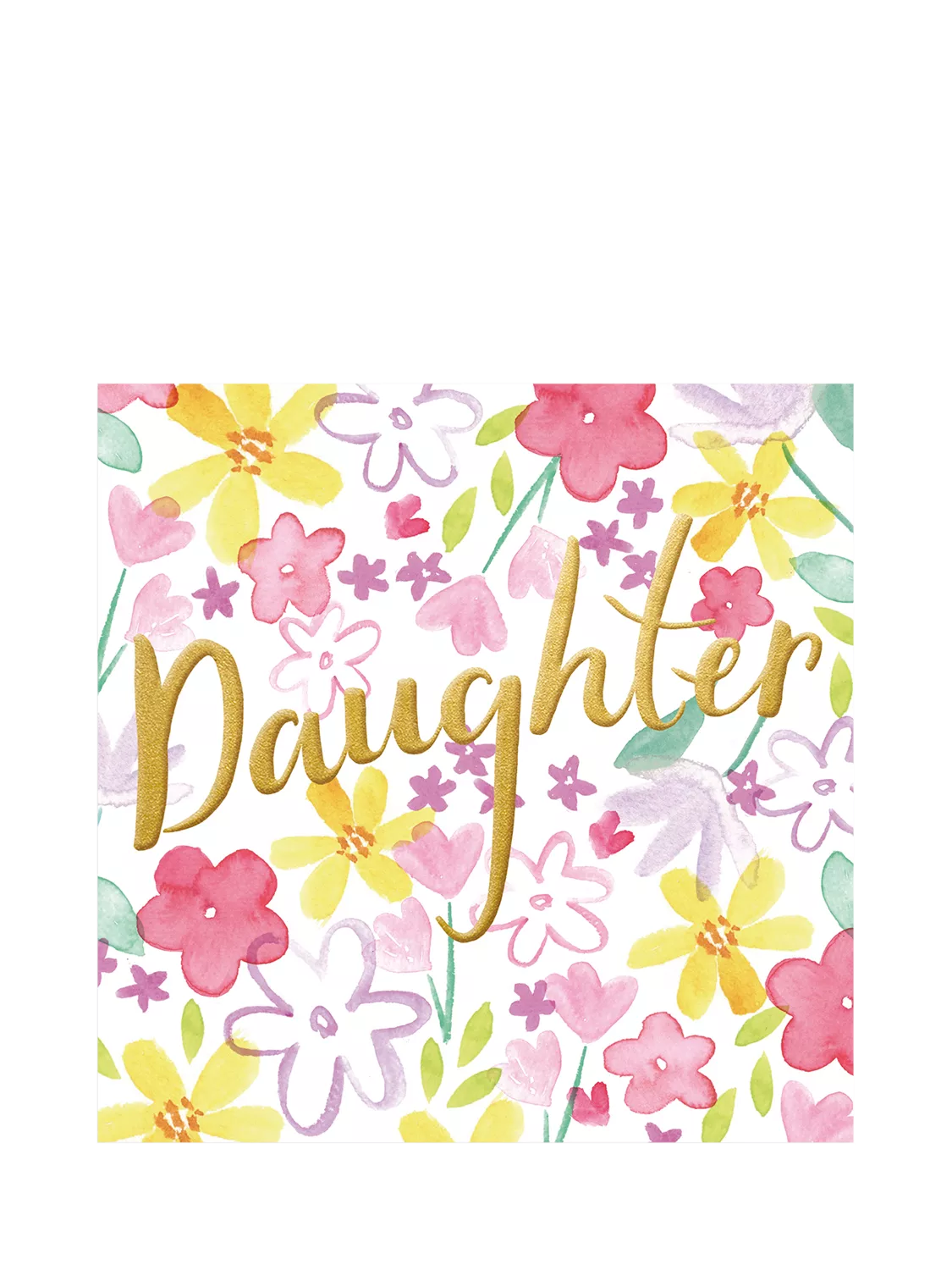 The Proper Mail Company gold foil daughter birthday card, UK version
