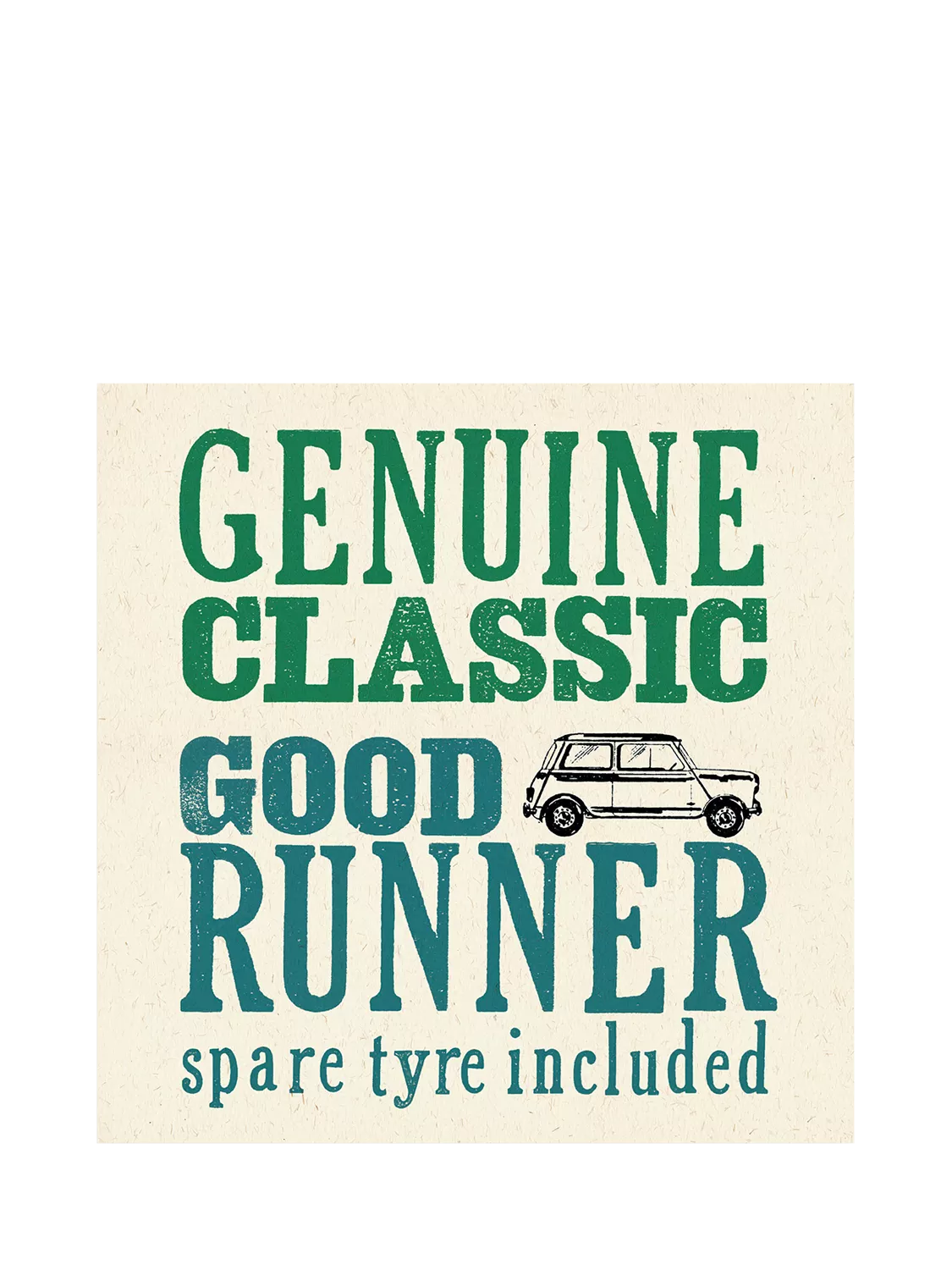 Woodmansterne blank greeting card Good Runner, UK version