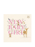 Woodmansterne baby deer new baby girl card (British brand)