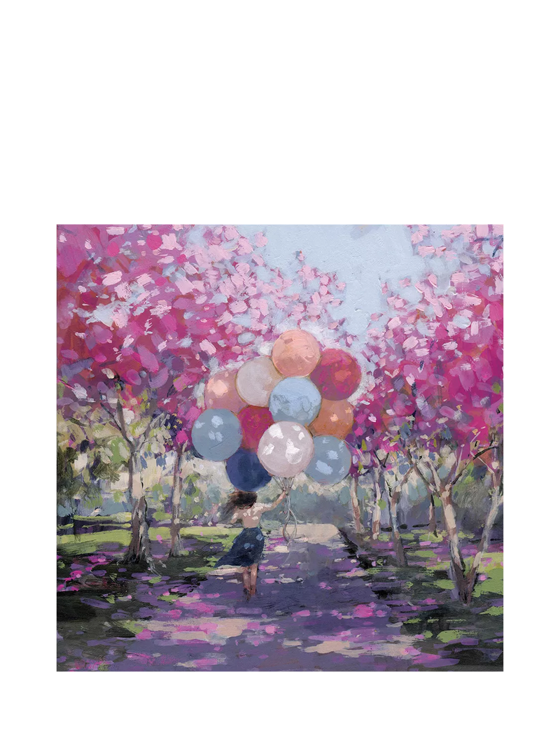 Woodmansterne Girl In The Park birthday card - British product