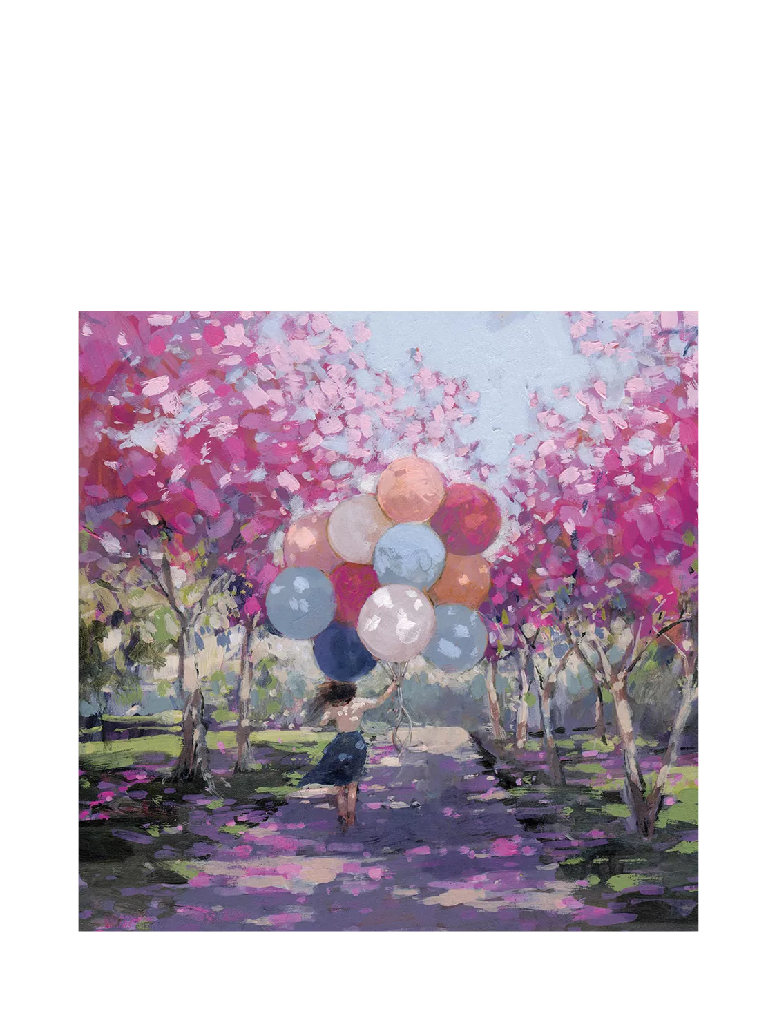 Woodmansterne Girl In The Park birthday card - British product