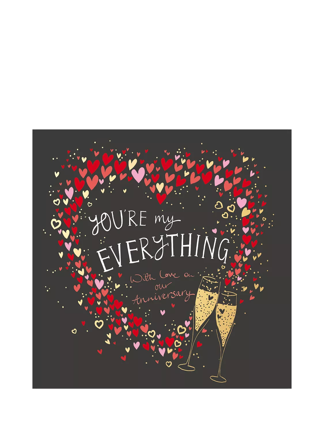 Woodmansterne Heart Of Hearts anniversary card red envelope, imported from the UK