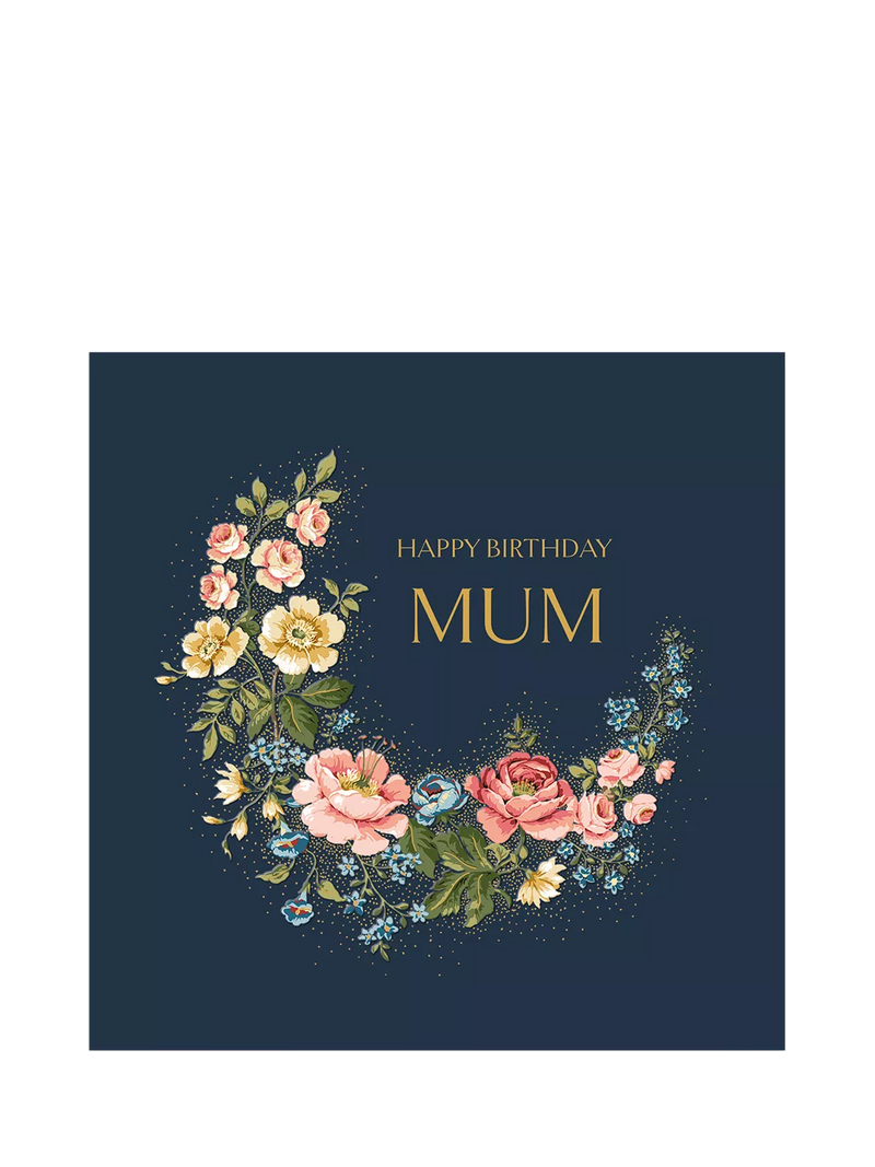 Woodmansterne Hykenham Wreath Mum birthday card - British product