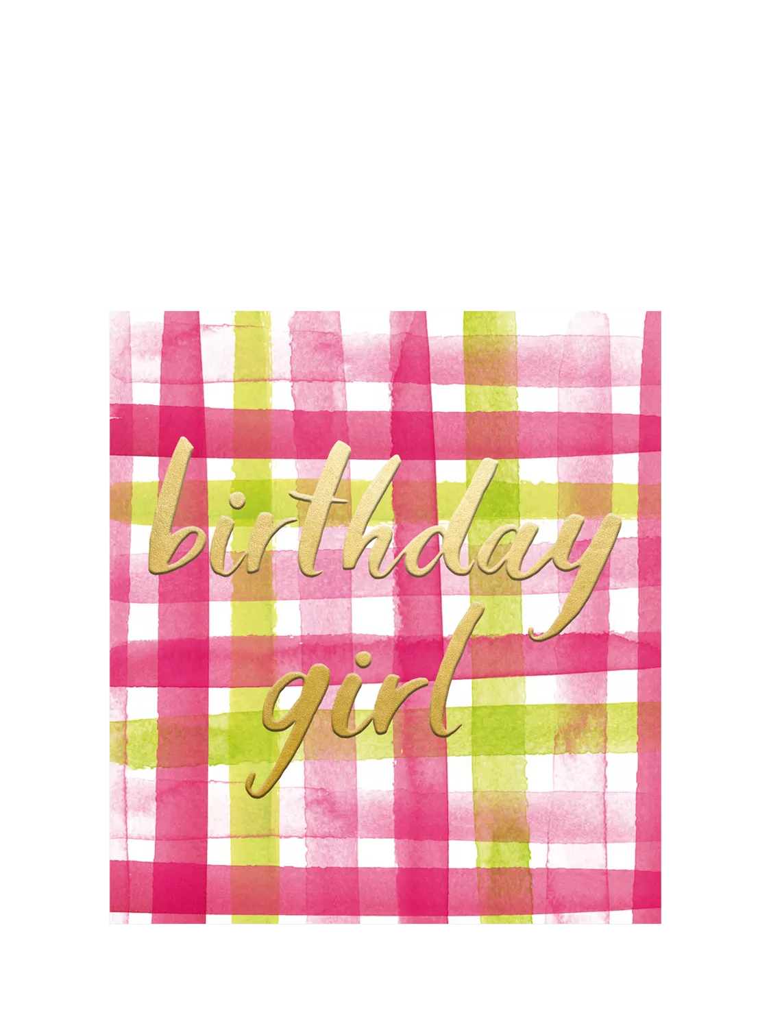 The Proper Mail Company gingham birthday card, UK version