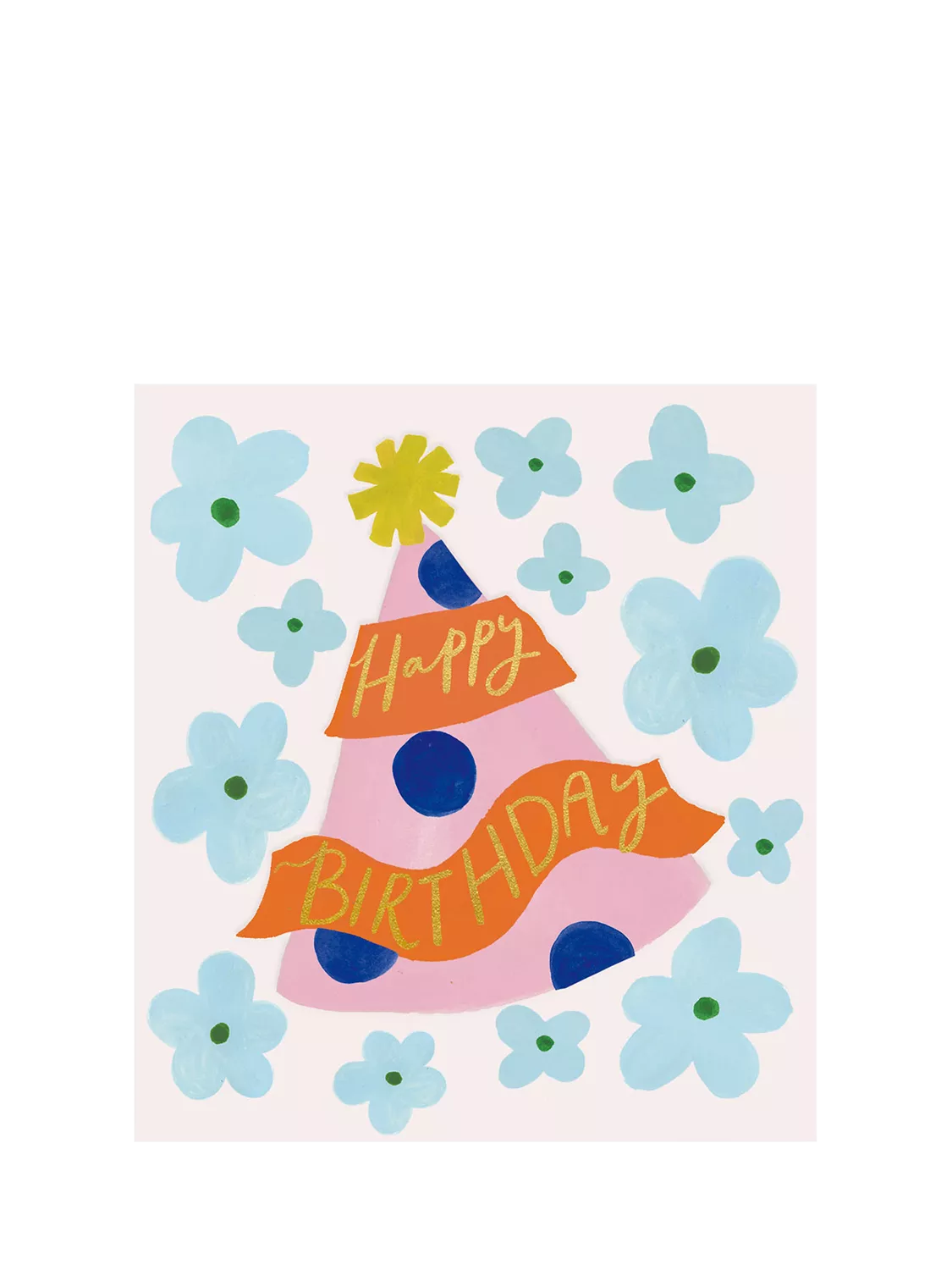The Proper Mail Company party hat birthday card with envelope (British brand)