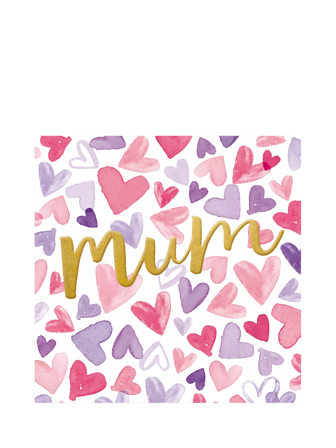 The Proper Mail Company Hearts Mum birthday card (British brand)
