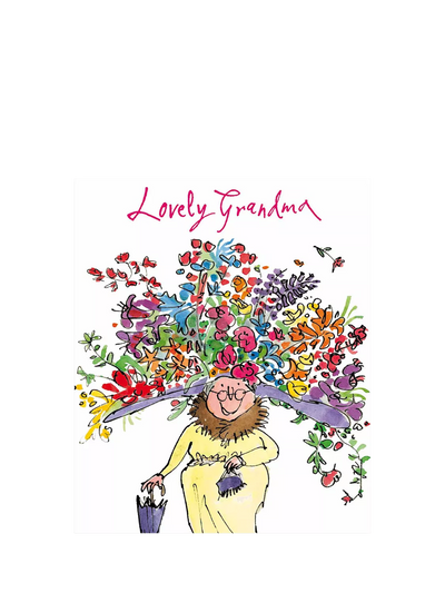 John Lewis Woodmansterne Lady With Flower Hat Grandma Birthday Card- Buy online at McGrocer