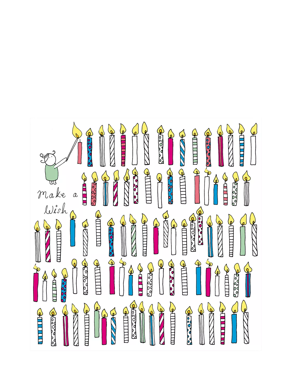 Woodmansterne lighting candles birthday card with brown envelope - British product