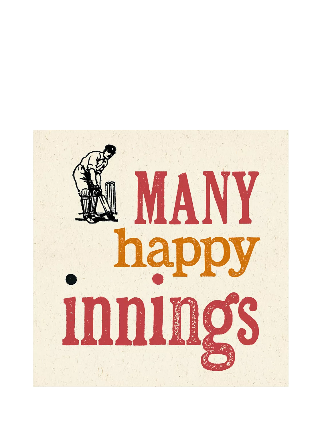 Woodmansterne Many Happy Innings blank greeting card, UK version