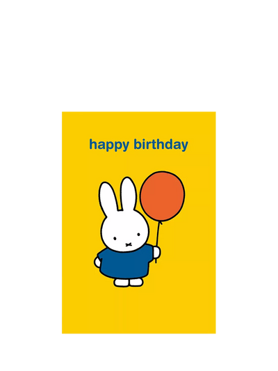 John Lewis Woodmansterne Miffy Holding A Balloon Birthday Card- Buy online at McGrocer