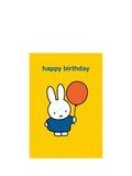 Woodmansterne Miffy birthday card with balloon, UK version