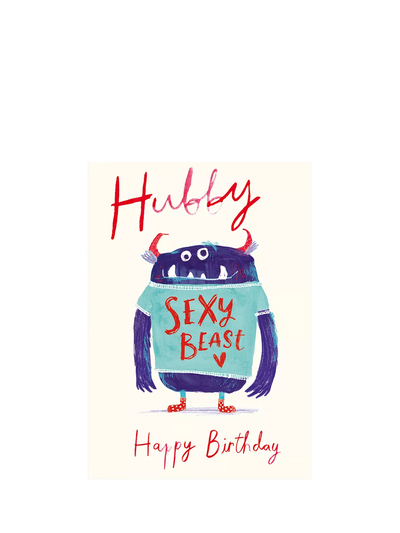 John Lewis Woodmansterne Monster Husband Birthday Card- Buy online at McGrocer
