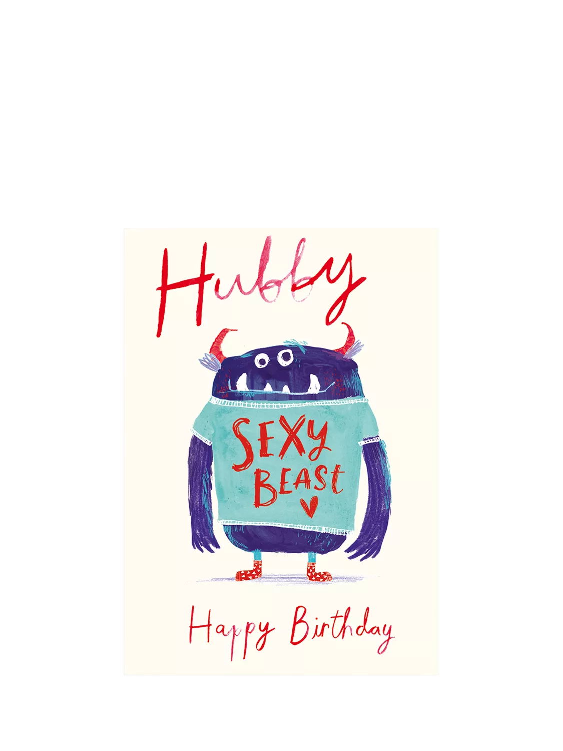 Woodmansterne monster husband birthday card (British brand)