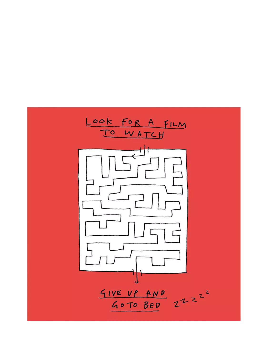 Woodmansterne Netflix Maze greeting card - British product