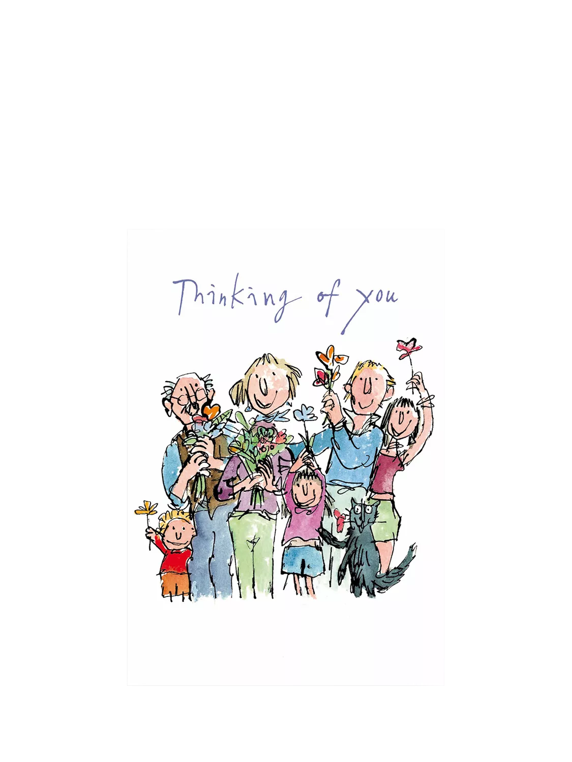 Woodmansterne People Holding Up Flowers Sympathy Card - British product