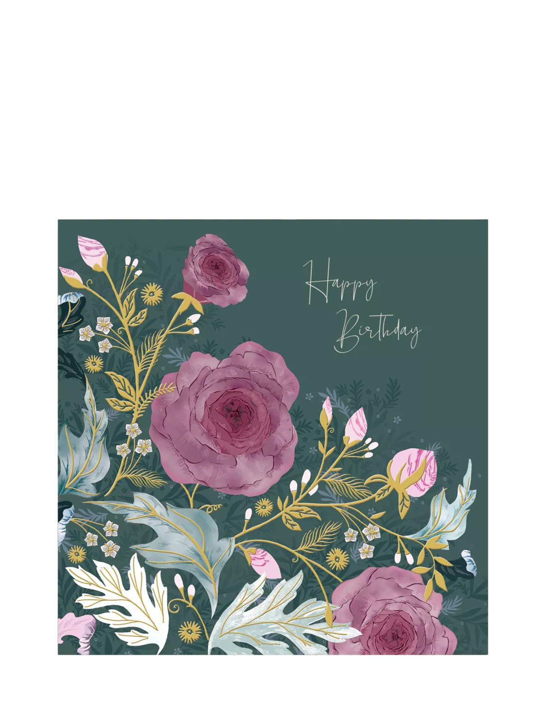 Woodmansterne roses birthday card 166x167mm - British product