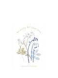Woodmansterne pressed bluebells and ferns sympathy card - British product