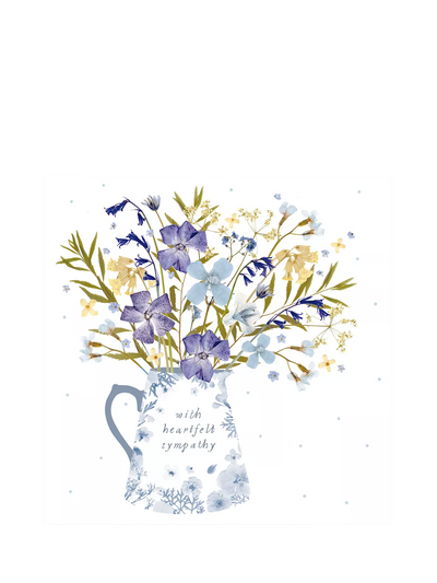 John Lewis Woodmansterne Pressed Flowers Sympathy Card- Buy online at McGrocer