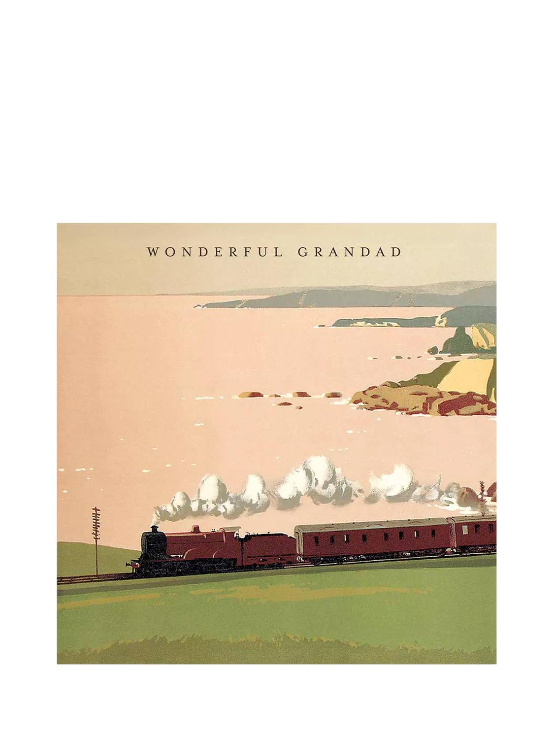Woodmansterne Royal Highlander Train Grandad Birthday Card (British brand)