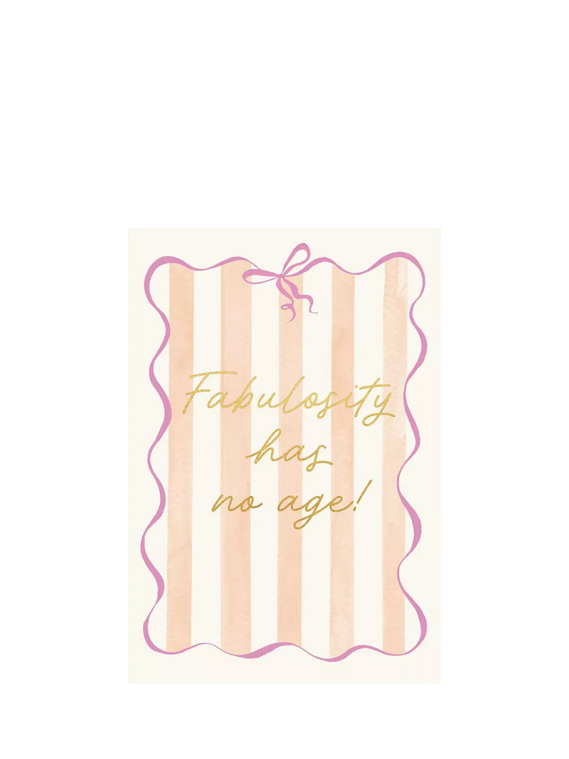 Woodmansterne birthday card scalloped with ribbon, UK version