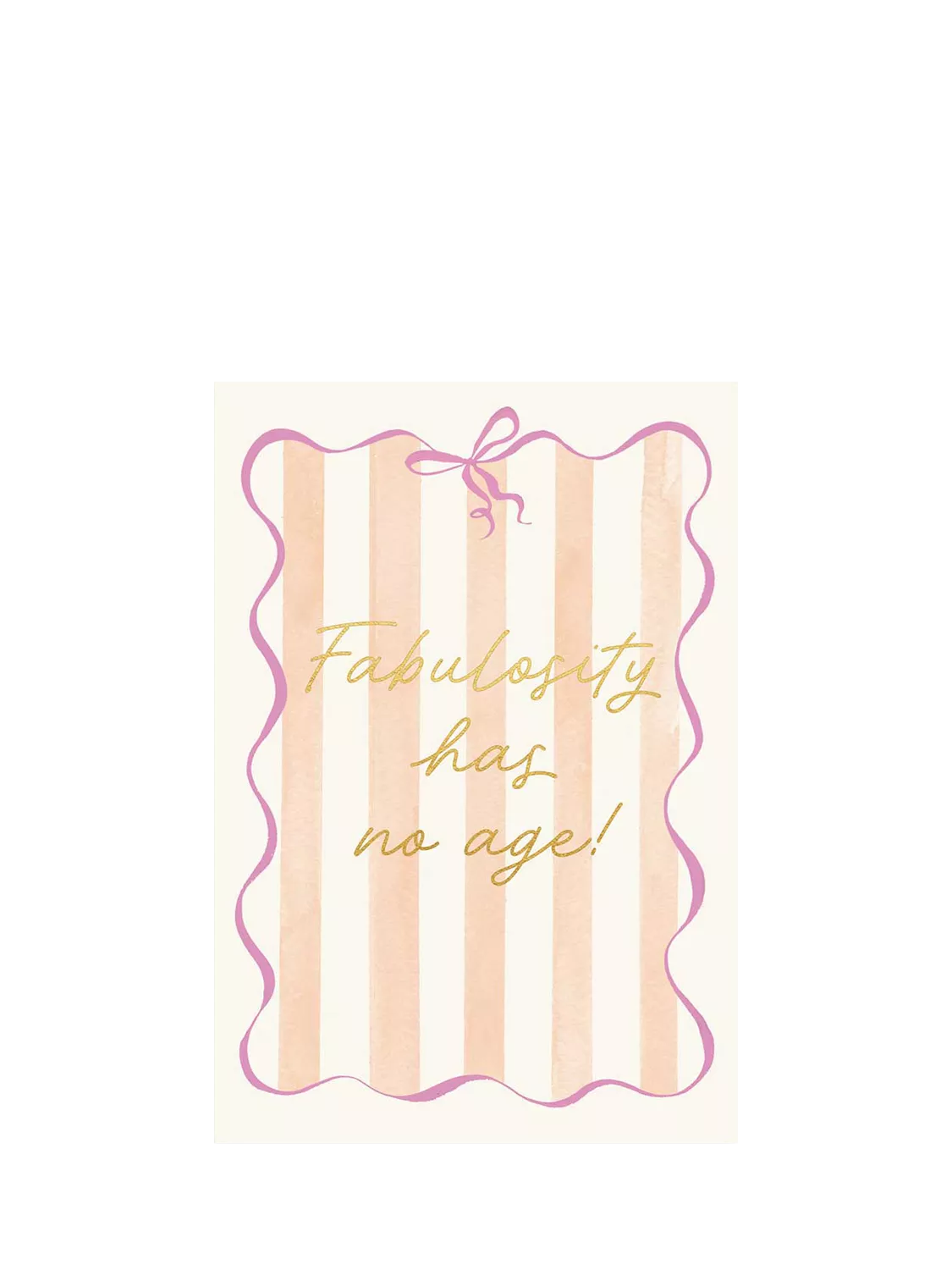 Woodmansterne birthday card scalloped with ribbon, UK version