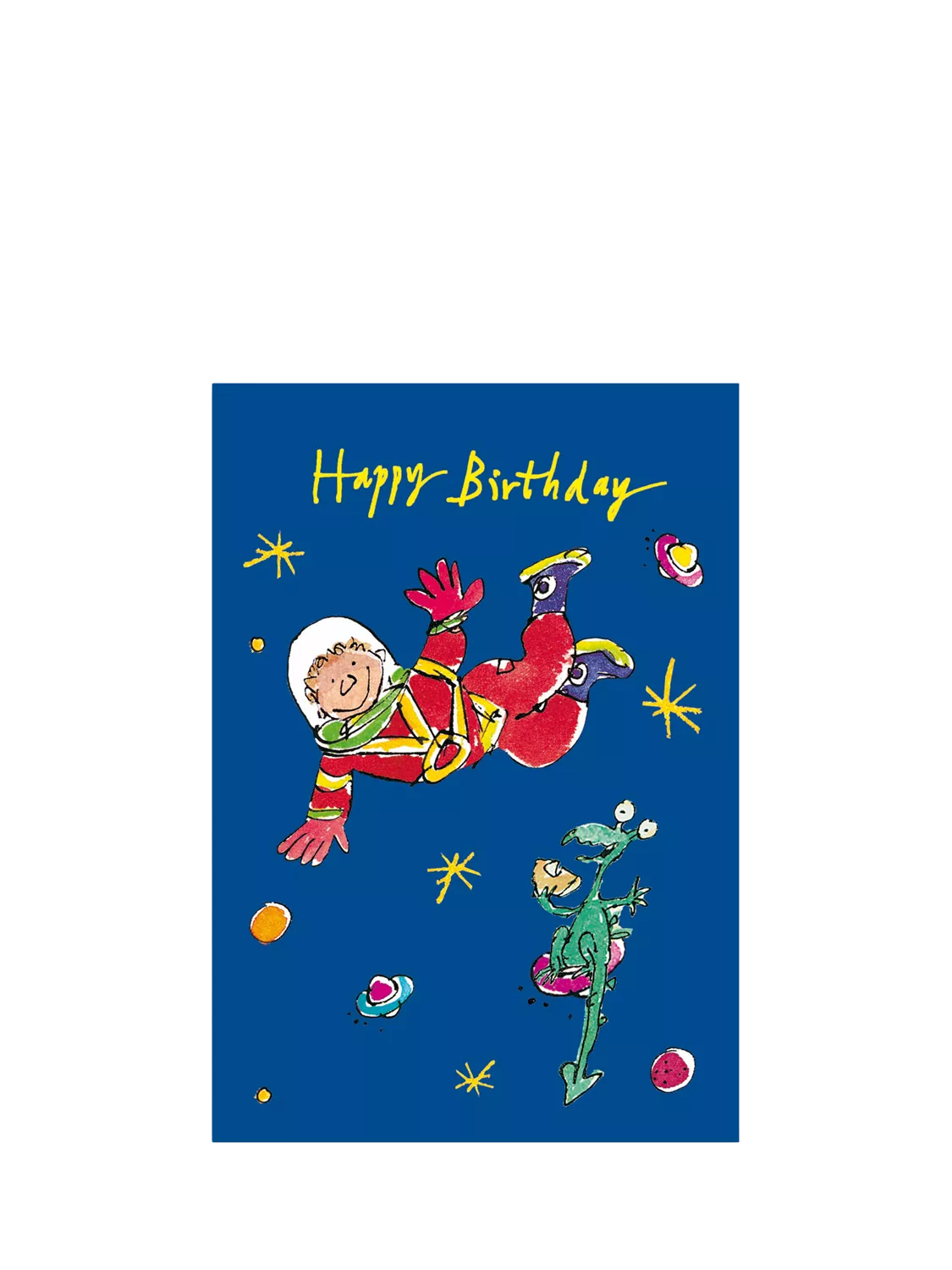 Woodmansterne Space Man birthday card 180x129mm (British brand)