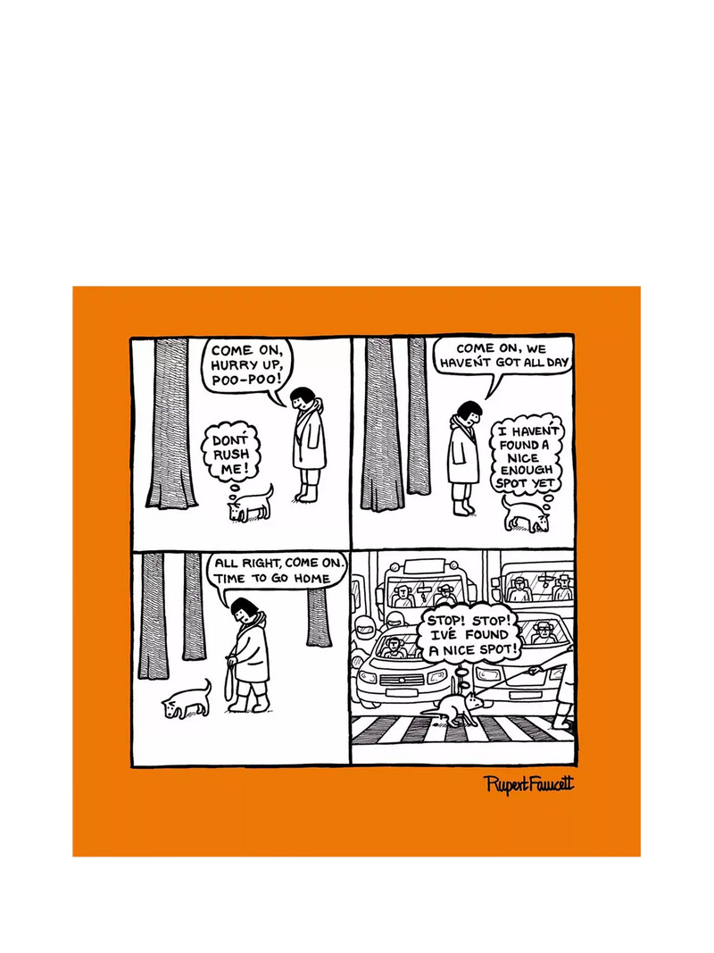 Woodmansterne blank greeting card with dog poo humour (British brand)