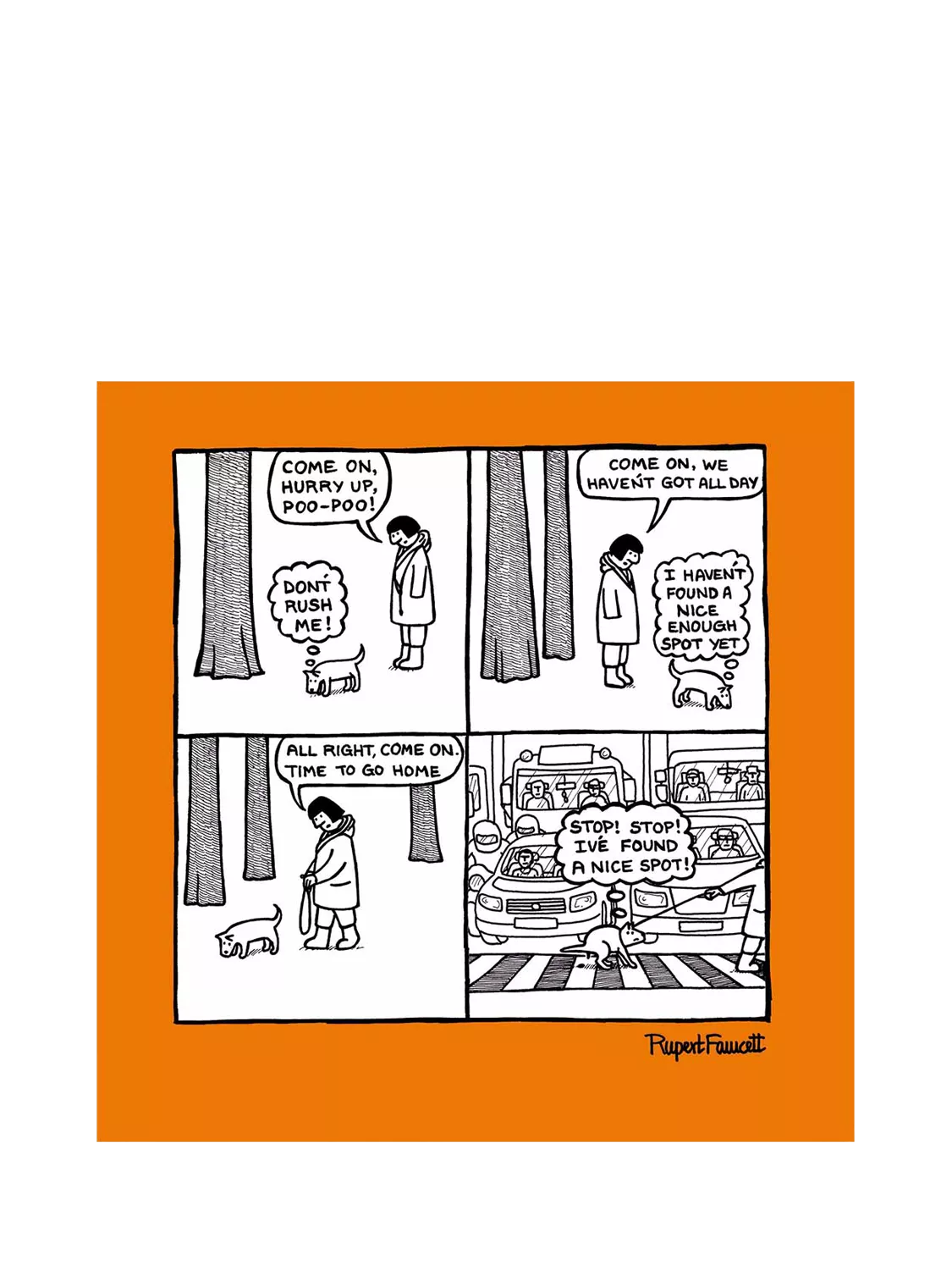 Woodmansterne blank greeting card with dog poo humour (British brand)
