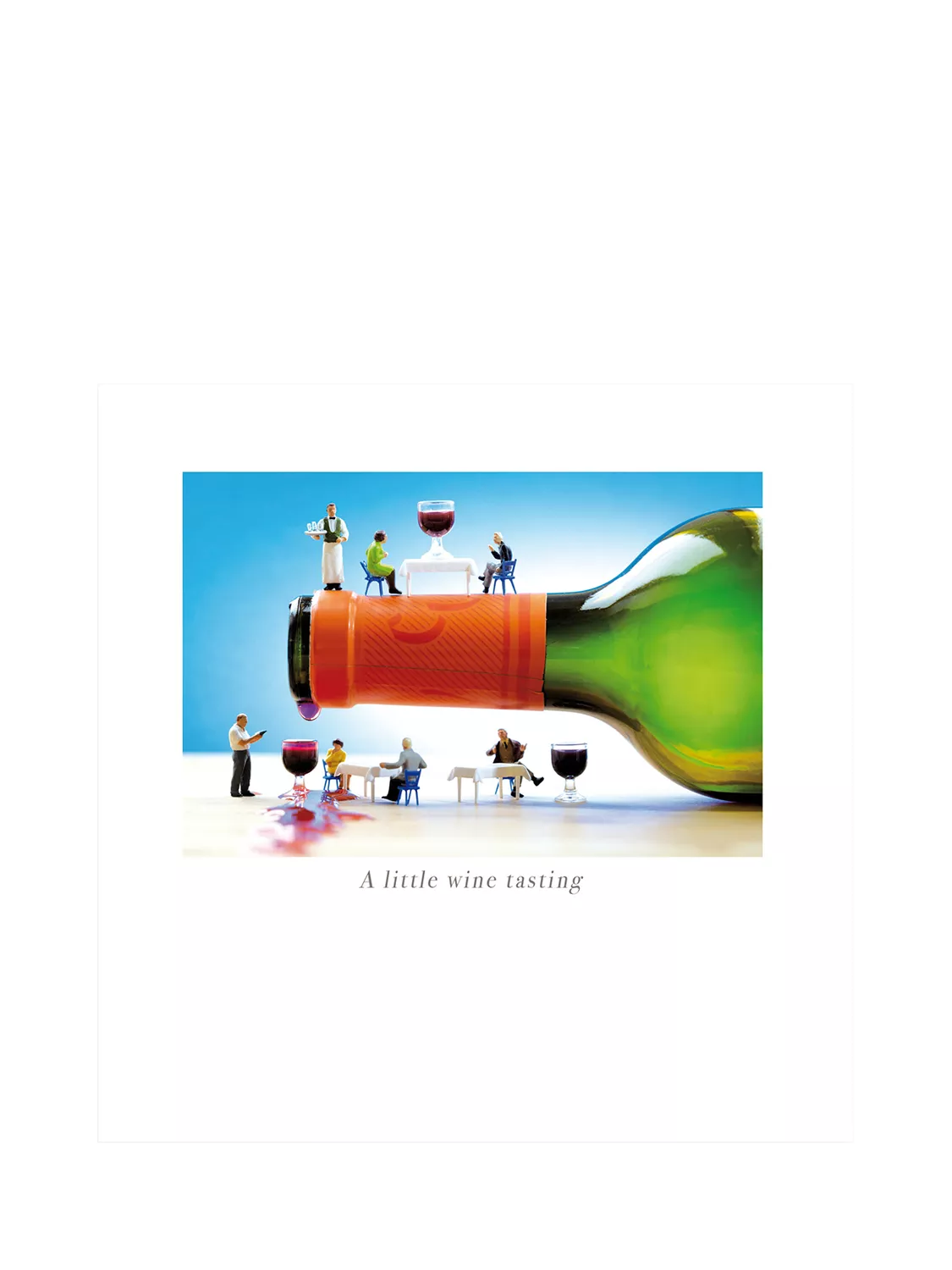 Woodmansterne wine tasting greeting card (British brand)
