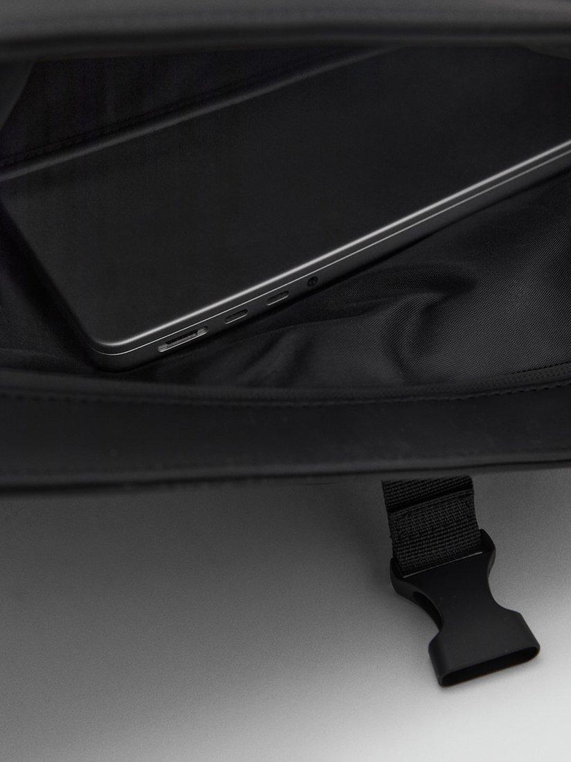 Mango roll top backpack black (British brand)