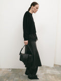 Mango Denia zipped shoulder bag black, UK version