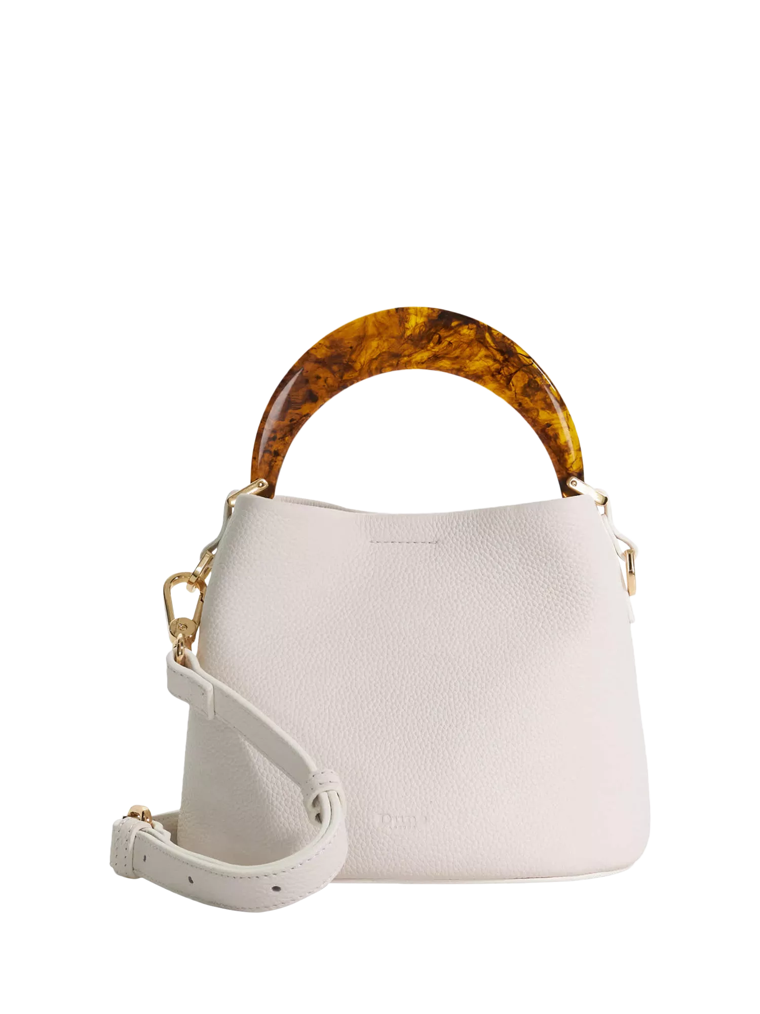 Dune London Dharla leather grab bag with magnetic closure - British product
