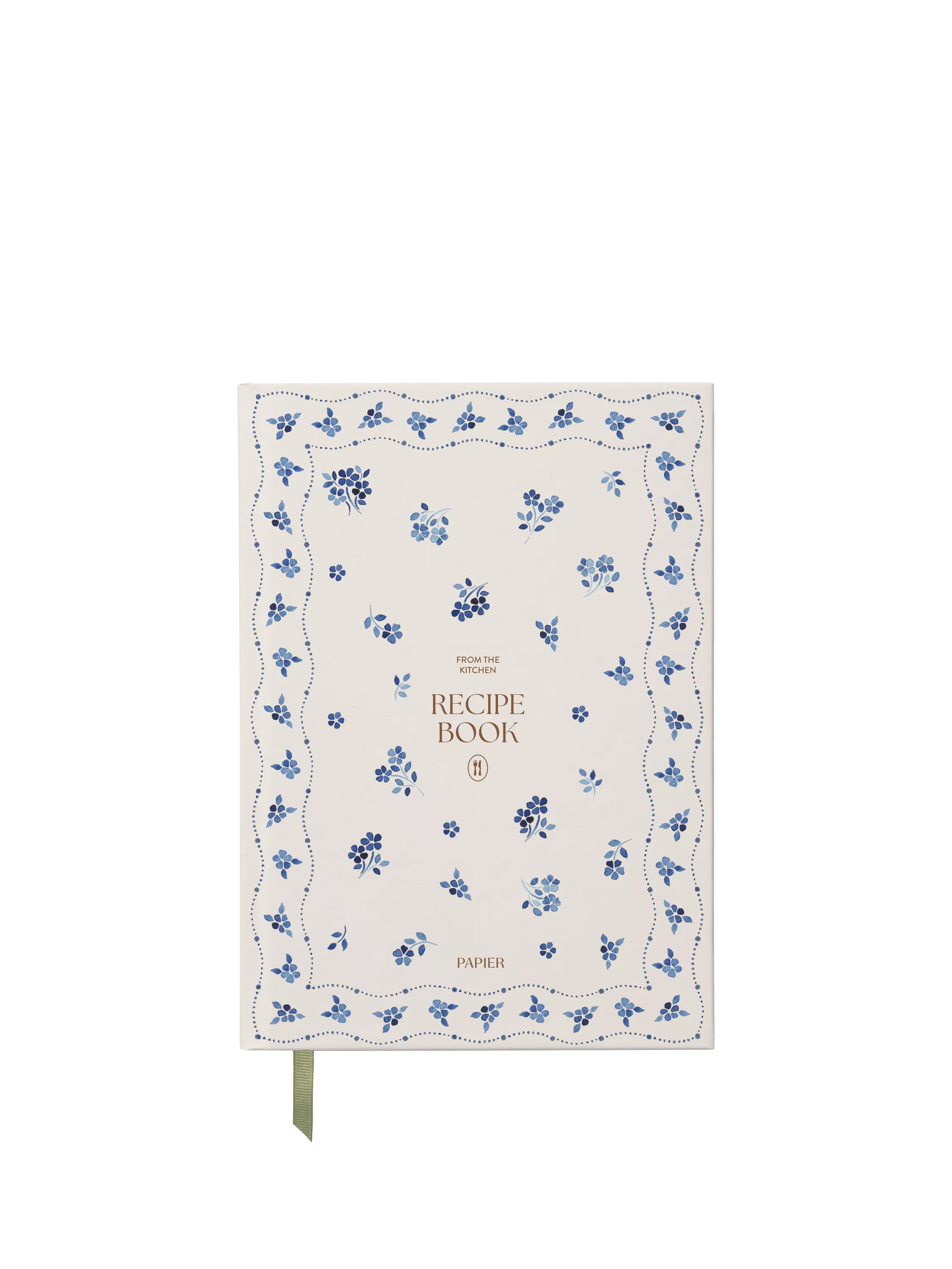 Papier ceramic blue recipe journal A5, imported from the UK