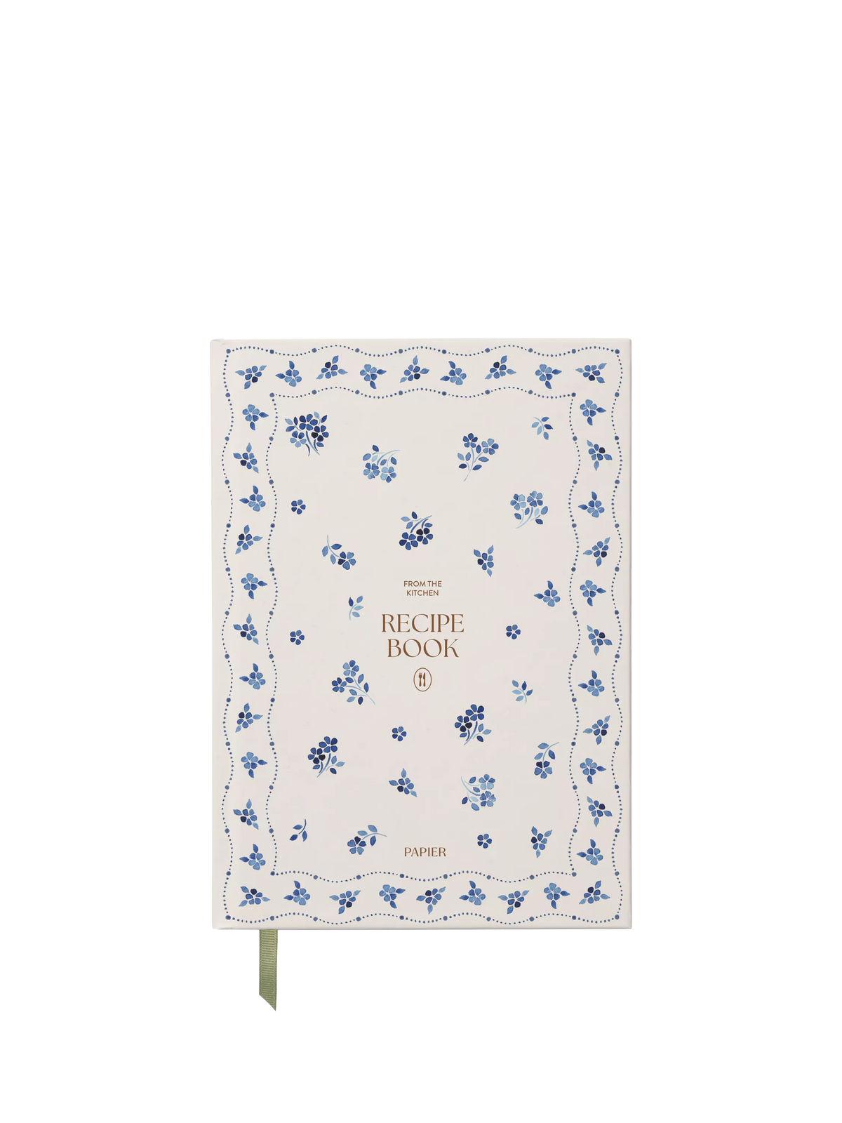 Papier ceramic blue recipe journal A5, imported from the UK
