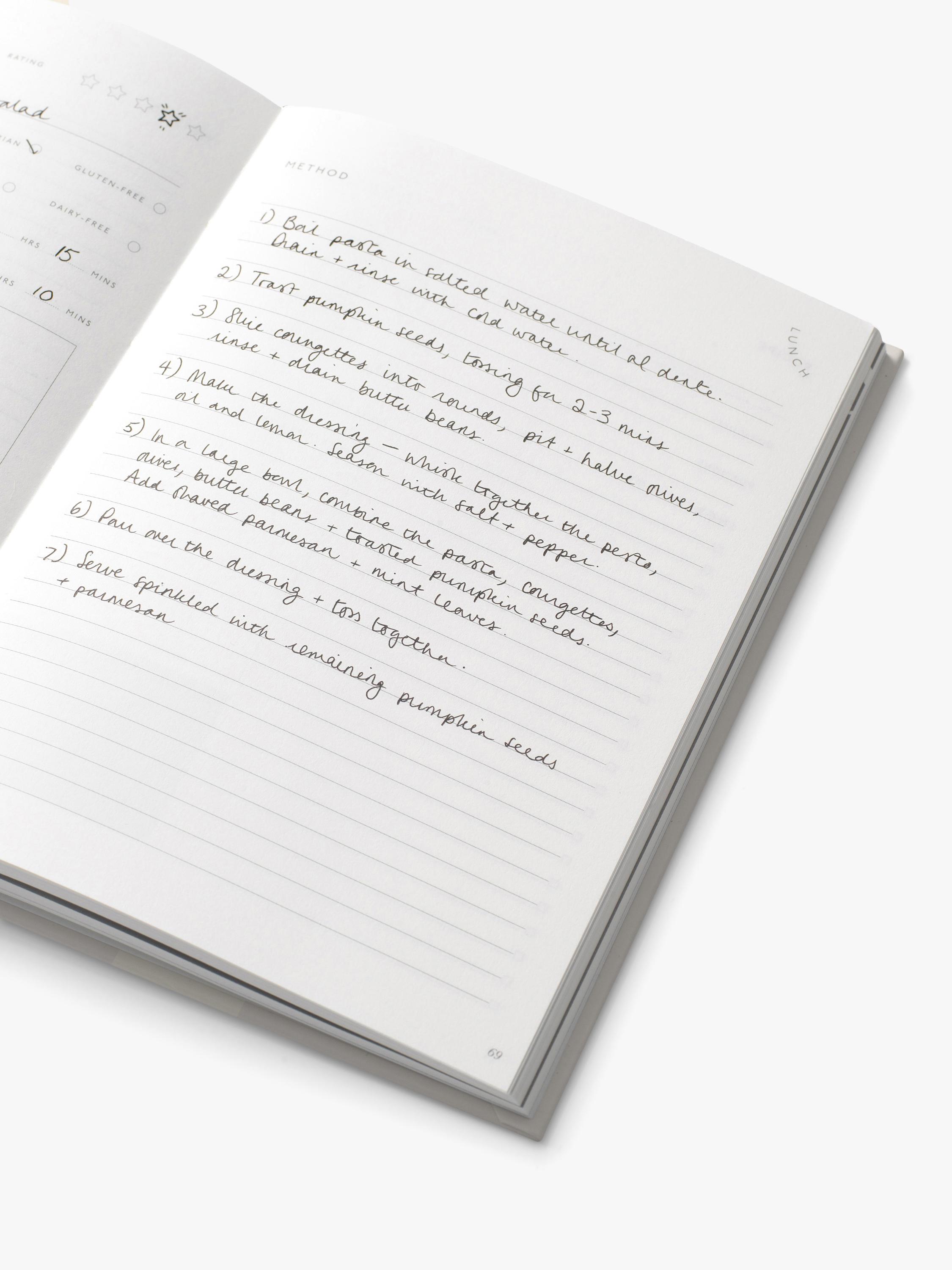 Papier ceramic blue recipe journal A5, imported from the UK