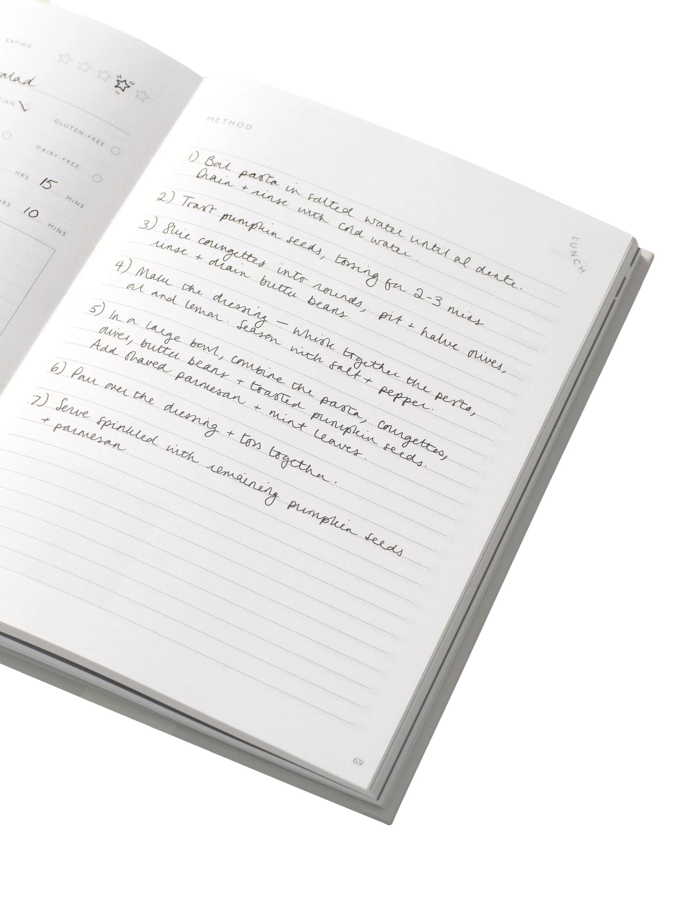 Papier ceramic blue recipe journal A5, imported from the UK