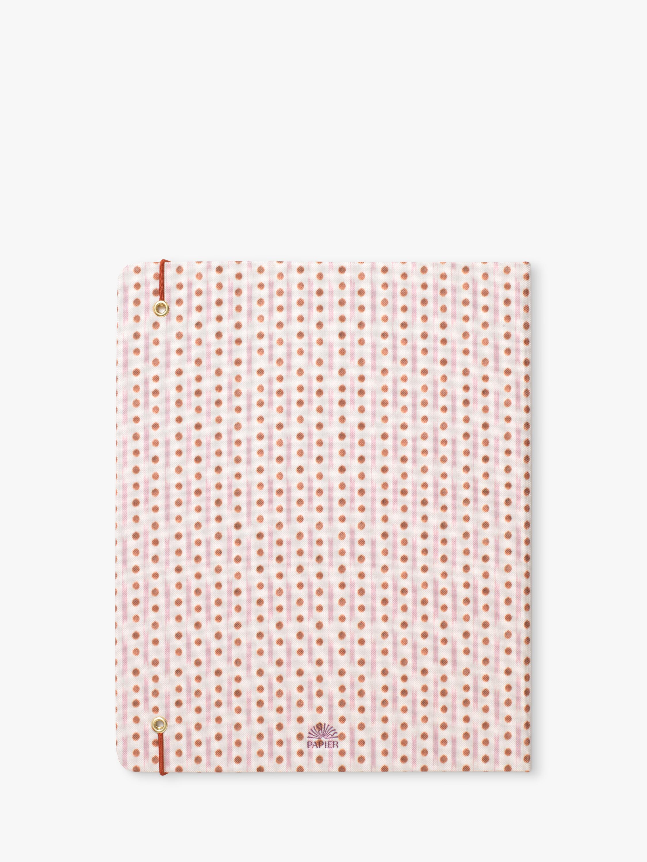 Papier Ikat Stripe planner in pink (British brand)