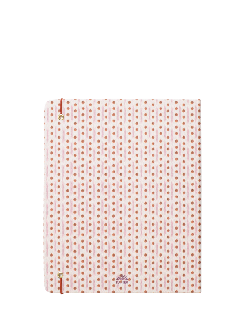 Papier Ikat Stripe planner in pink (British brand)