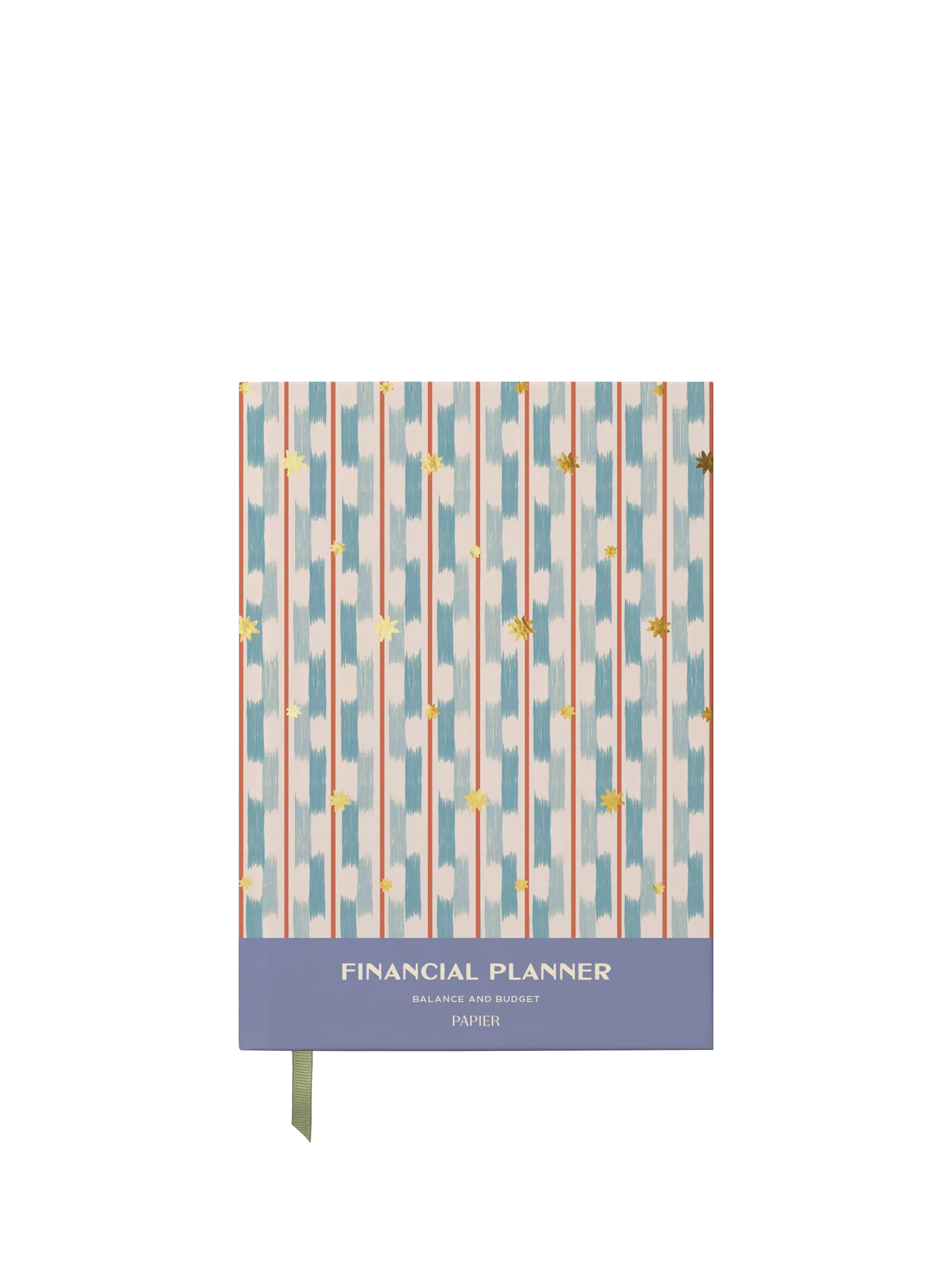 Papier Starry Ikat finance planner Blue A5 - British product